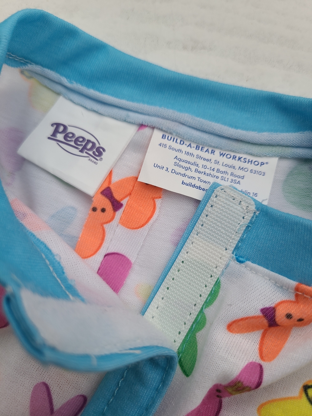 Build-A-Bear Peeps Multicolor Bunny Print Romper Sleeper Pajamas - Picture 4 of 6